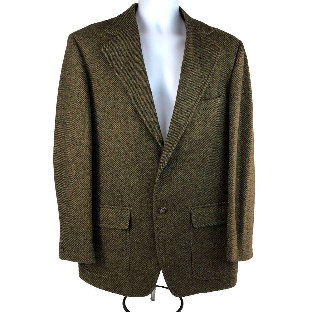 Vintage  Mavest USA Mens 2 Button Wool Tweed Blazer Sport Coat 42 - 44